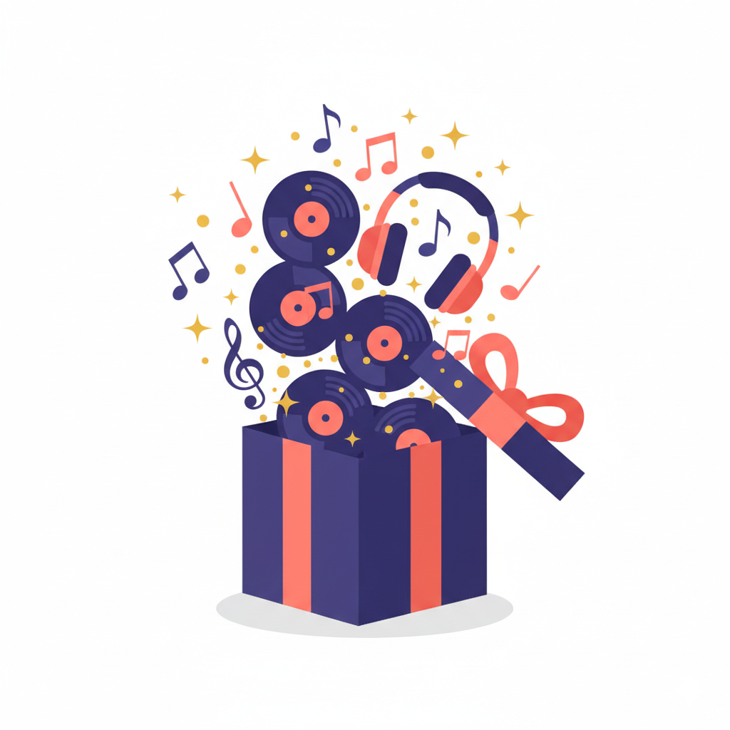 A colorful music gift box representing Jamrz song packs